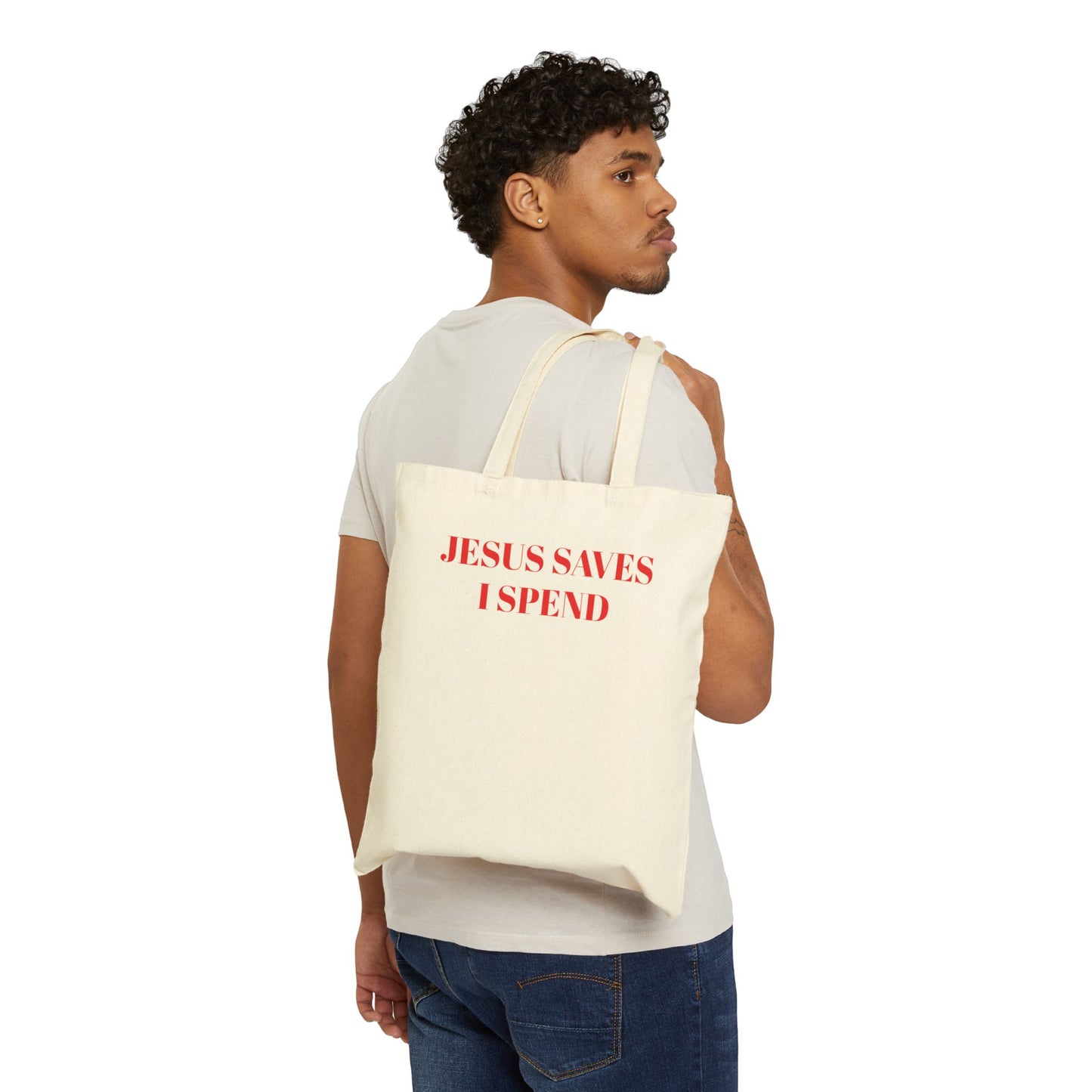 Jesus Saves I Spend Tote Bag